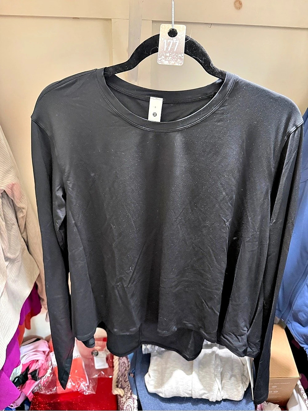 177- lululemon Relaxed-Fit Lounge Long Sleeve Long Sleeve Top in Black Size 6 NW
